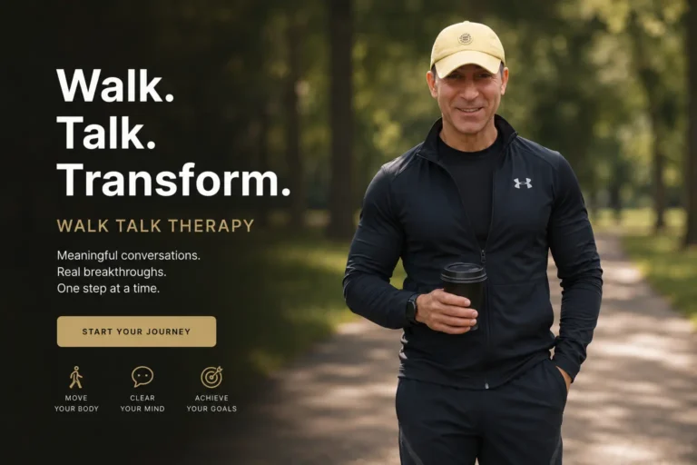 Therapist Lazzaro Pisu doing Walk Talk Therapy in Vancouver